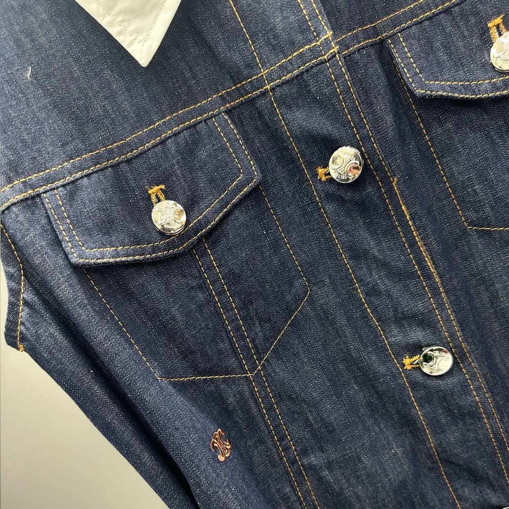 Celine embroidered denim dress - Picture 6 of 7